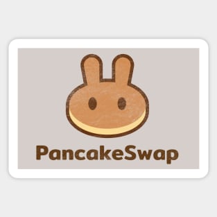 PancakeSwap CAKE Crypto Coin Brown Letters Vintage Sticker